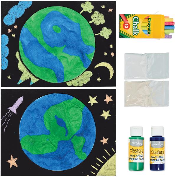 Puffy Paint Earth Art