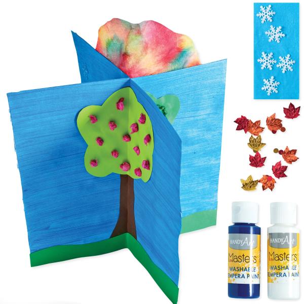 A Tree for Every Season seasons diorama fall winter spring and summer kids