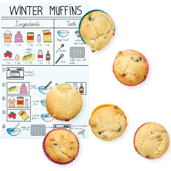 Winter White Chocolate and Cranberry Muffins