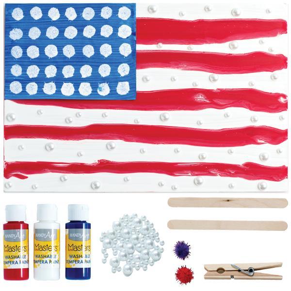 Paint Pour American Flag