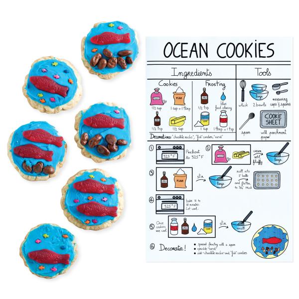 Ocean Cookies Montessori Visual Recipe