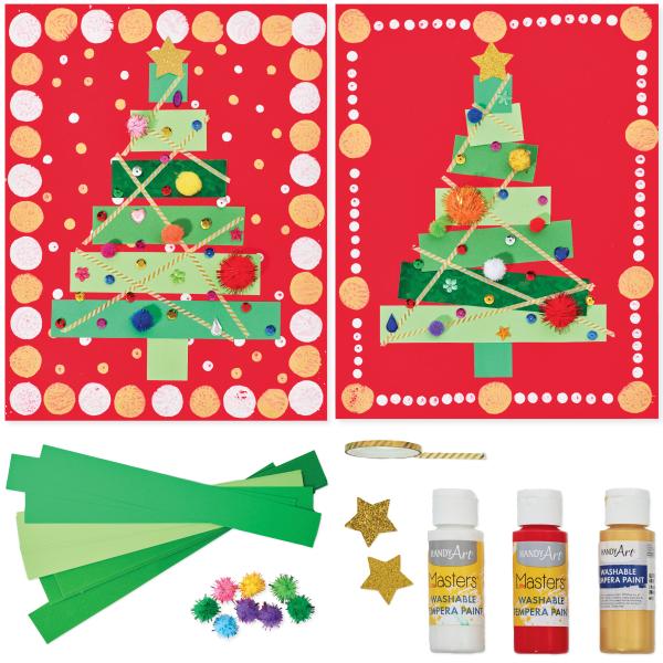 Christmas Tree Collage craft for kids