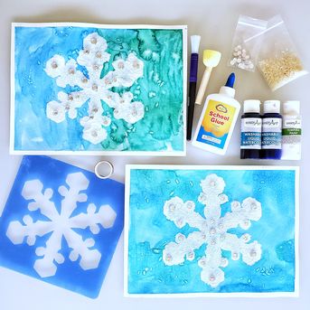 Mixed Media Winter Art Project for Kids - Projects with Kids