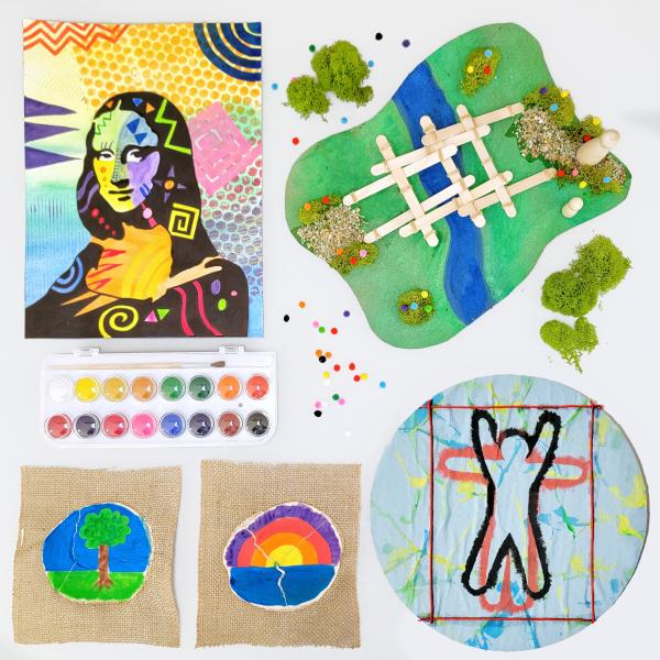 Painted Paper Art – mini masterpieces of art for kids