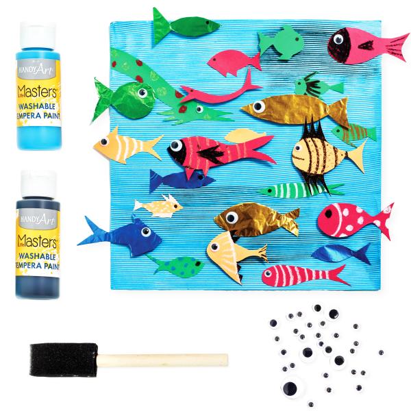 Snorkeling Reproduction fish and ocean art for kids